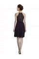 Grape Soft Chiffon Halter Neck Knee Length Sleeveless Bridesmaid Dress Norwich