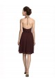 Soft Chiffon Spaghetti Straps Knee Length Sleeveless Bridesmaid Dress Norwich