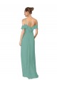 Seaside Soft Chiffon Off the Shoulder Long Flutter Sleeves Bridesmaid Dress Norwich