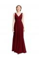 Chiffon V-Neck Long Sleeveless Bridesmaid Dress / Evening Gowns Norwich