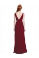 Chiffon V-Neck Long Sleeveless Bridesmaid Dress / Evening Gowns Norwich