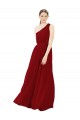 Burgundy Chiffon One Shoulder Long Sleeveless Bridal Party Dress / Evening Dress Norwich