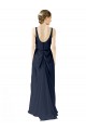 Open Back Soft Chiffon Scoop Neck Long Sleeveless Bridesmaid Dress Norwich