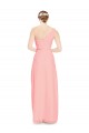 Salmon Soft Chiffon One Shoulder Long Sleeveless Bridal Party Dress Norwich