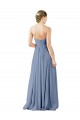 Open Back Soft Chiffon Sweetheart Long Sleeveless Evening Gowns / Bridesmaid Dress Norwich