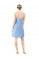 Open Back Periwinkle Soft Chiffon Sweetheart Knee Length Sleeveless Bridesmaid Dress Norwich