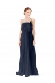 Open Back Chiffon Spaghetti straps Long Sleeveless Bridesmaid Dress / Evening Gowns Norwich