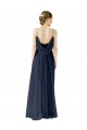 Open Back Chiffon Spaghetti straps Long Sleeveless Bridesmaid Dress / Evening Gowns Norwich