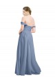 Open Back Soft Chiffon Off the Shoulder Long Sleeveless Formal Dress / Bridesmaid Dress Norwich