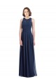Keyhole Back Chiffon Halter Neck Long Floor Length Sleeveless Bridesmaid Dress Norwich