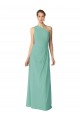 Jade Soft Chiffon One Shoulder Long Sleeveless Bridesmaid Dress Norwich