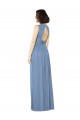 Keyhole Back Soft Chiffon Bateau Neck Long Sleeveless Bridesmaid Dress Norwich