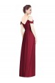 Soft Chiffon Off the Shoulder Long Sleeveless Bridesmaid Dresses Norwich