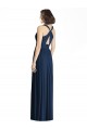 Dark Navy Chiffon V-Neck Long Floor Length Sleeveless Bridesmaid Dress Norwich