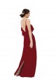 V-Back Soft Chiffon Scoop Neck Long Sleeveless Bridesmaid Dress Norwich