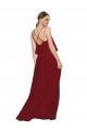 Open Back Chiffon Spaghetti Straps Long Sleeveless Bridesmaid Dress Norwich