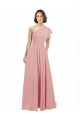 Bliss Pink Chiffon One Shoulder Long Sleeveless Bridesmaid Dress / Evening Dress Norwich