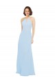 Soft Chiffon Halter Neck Long Sleeveless Wedding Party Dress Norwich