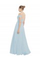 Sea Glass Soft Chiffon Off the Shoulder Long Sleeveless Evening Dress / Bridesmaid Dress Norwich