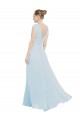 Sea Glass Soft Chiffon V-Neck Long Sleeveless Bridesmaid Dress Norwich