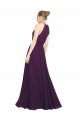 Keyhole Back Grape Chiffon Halter Neck Long Sleeveless Bridesmaid Dress / Evening Dress Norwich