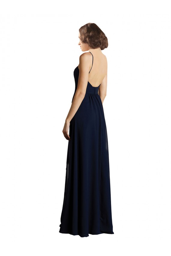 Chiffon V-Neck Long Sleeveless Bridesmaid Dress & Gowns Norwich