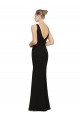 Black Soft Chiffon V-Neck Long Sleeveless Bridesmaid Gown Norwich