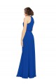 Soft Chiffon Jewel Neck Long Sleeveless Bridal Party Dress Norwich