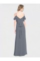 V-Back Soft Chiffon Off the Shoulder Long Flutter Sleeves Bridesmaid Dress Norwich