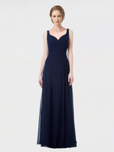 Low Back Lxue Chiffon Sweetheart Long Sleeveless Bridesmaid Dress Norwich