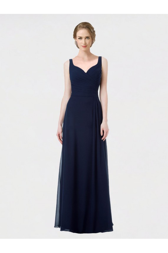 Low Back Lxue Chiffon Sweetheart Long Sleeveless Bridesmaid Dress Norwich