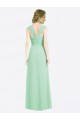 V-Back Soft Chiffon Sweetheart Long Cap Sleeves Bridesmaid Dress Norwich