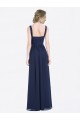 Low Back Soft Chiffon V-Neck Long Sleeveless Evening Gowns / Bridesmaid Dress Norwich