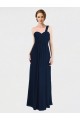 Low Back Soft Chiffon One Shoulder Long Sleeveless Bridesmaid Dress / Formal Dress Norwich