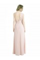 Red Soft Chiffon One Shoulder Long Sleeveless Bridesmaid Dress Norwich