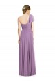 Open Back Soft Chiffon One Shoulder Long Flutter Sleeves Formal Dress / Bridesmaid Dress Norwich
