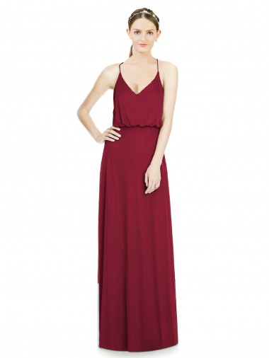 Soft Chiffon V-Neck Long Sleeveless Evening Gowns / Bridesmaid Dress Norwich