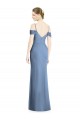 Open Back Soft Chiffon Off the Shoulder Long Cold Shoulder Formal Evening Gown / Bridesmaid Dress Norwich