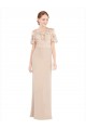 Soft Chiffon & Lace Off the Shoulder Long Sleeveless Prom Dress / Bridesmaid Dress Norwich