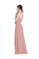 Low Back Soft Chiffon Sweetheart Long Sleeveless Bridesmaid Dress / Formal Dress Norwich