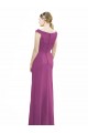 Wild Berry Soft Chiffon Boat Neck Long Sleeveless Bridesmaid Dress Norwich