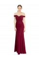 Soft Chiffon Off the Shoulder Long Sleeveless Black Tie Prom Dress / Bridesmaid Dress Norwich