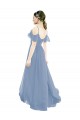 Lxue Chiffon V-Neck Long Cap Sleeves Bridesmaid Dress Norwich