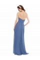 Windsor Blue Soft Chiffon Sweetheart Long Sleeveless Bridesmaid Dresses Norwich
