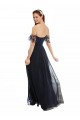 Soft Chiffon & Lace Off the Shoulder Long Cap Sleeves Formal Dress / Bridesmaid Dress Norwich