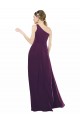 Grape Chiffon One Shoulder Long Sleeveless Bridal Party Dress / Evening Dress Norwich