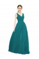 Hunter Chiffon V-Neck Long Sleeveless Bridesmaid Gowns Norwich