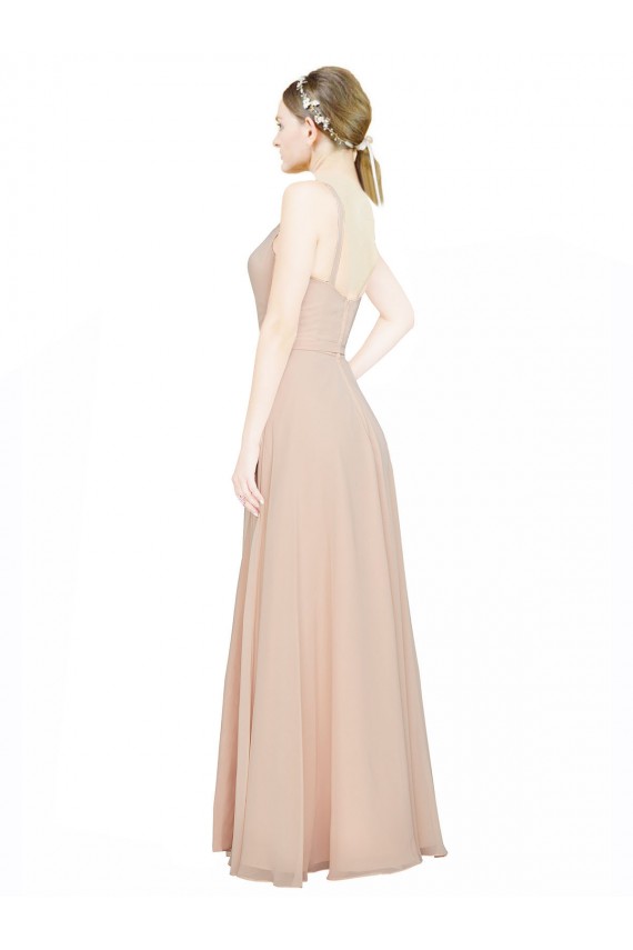 Luxe Chiffon V-Neck Long Sleeveless Bridesmaid Dress / Evening Dress Norwich