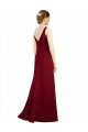 Burgundy Chiffon V-Neck Long Sleeveless Bridesmaid Dress / Evening Dress Norwich