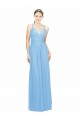 Keyhole Back Chiffon Spaghetti Straps Long Sleeveless Bridesmaid Dress / Evening Dress Norwich